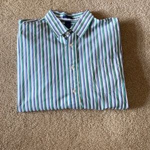 Men’s Striped Button Down Shirt XL